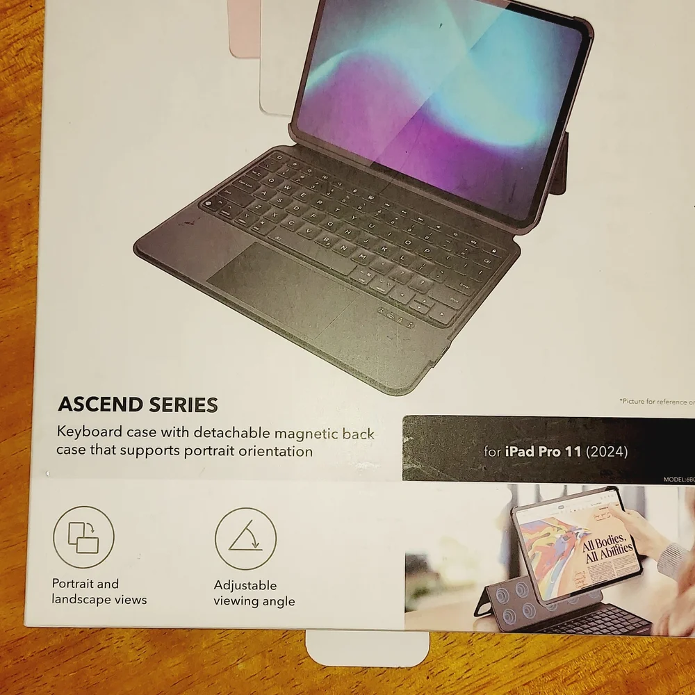 Black Tablet Keyboard Case with Laptop Transformation